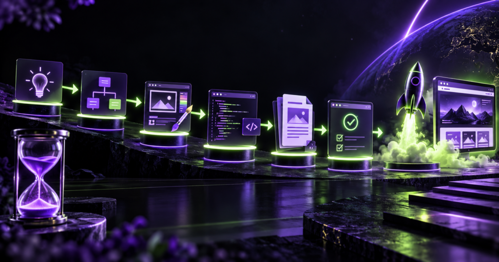 Professional website development timeline and milestones